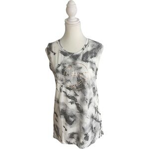 Beachbody Fushion Muscle Active Tank White Gray